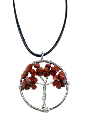 Tree of Life Pendant - Red Jasper