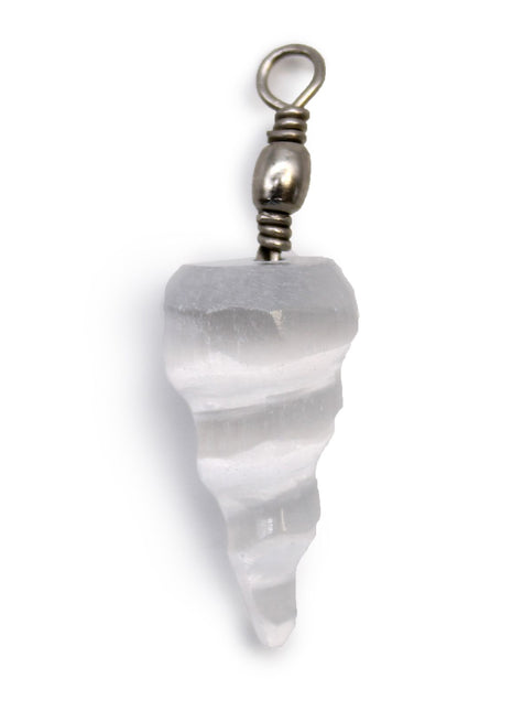 Selenite Spiral Pendant