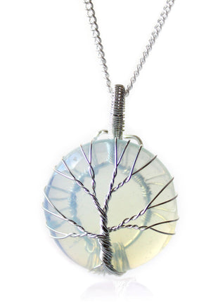 Tree of Life Gemstone Necklace - Opalite