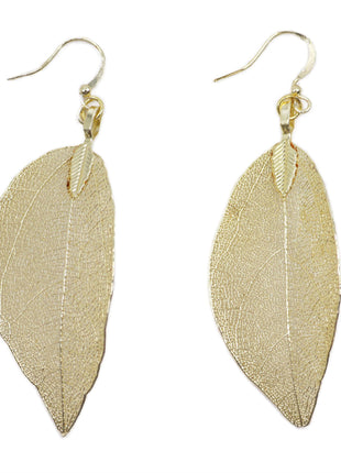 Earrings - Bravery Leaf - Gold