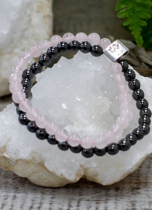 Magnetic Gemstone Bracelet - Rose Quartz