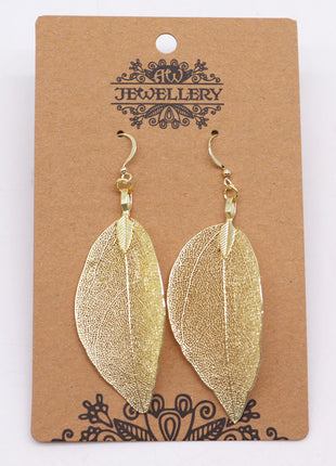Earrings - Bravery Leaf - Gold