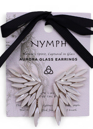 Pearl - Vintage Glass - Angel Wings - Earrings