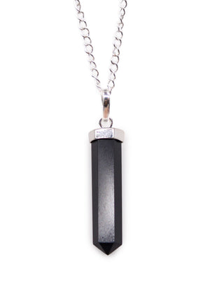 Gemstone Classic Point Pendant - Black Agate