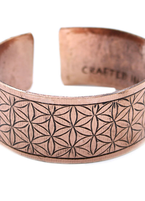 Copper Tibetan Bracelet - Flower of Life