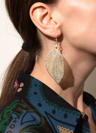 Earrings - Bravery Leaf - Gold