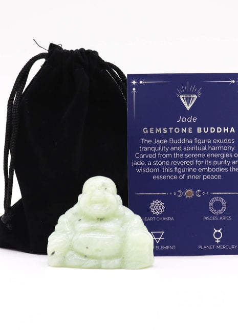 Gemstone Large Buddha - Jade 50x40x20mm