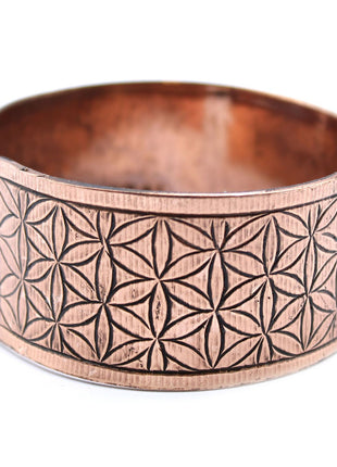 Copper Tibetan Bracelet - Flower of Life