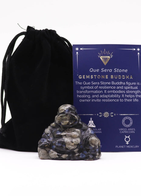 Gemstone Large Buddha - Que Sera Stone 50x40x20mm