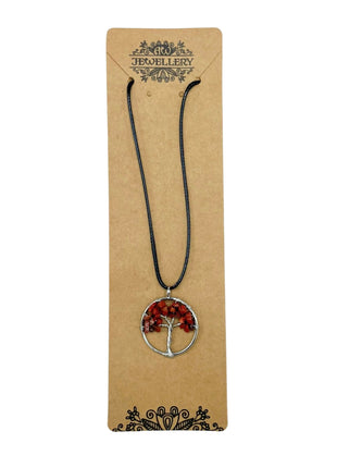 Tree of Life Pendant - Red Jasper