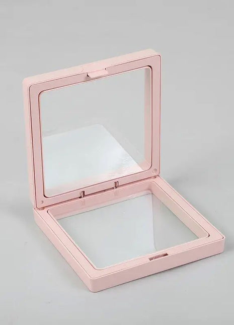 Med 3D Floating Frame Display 9x9cm - Pink