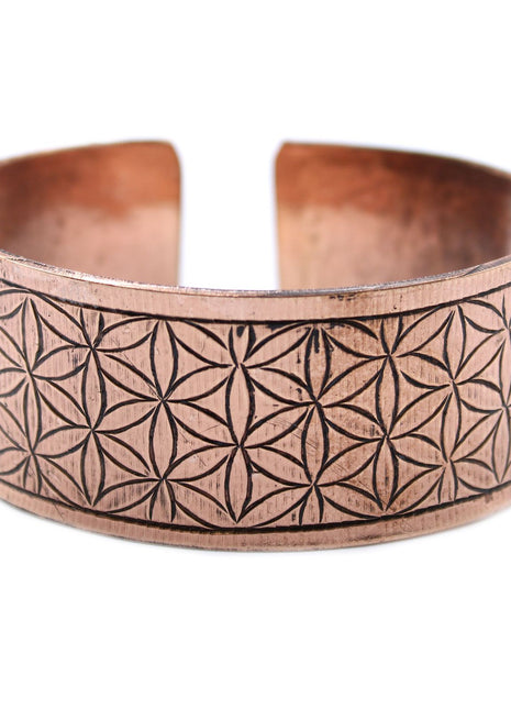 Copper Tibetan Bracelet - Flower of Life