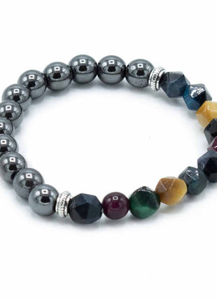 Faceted Gemstone Bracelet - Magnetic Rainbow