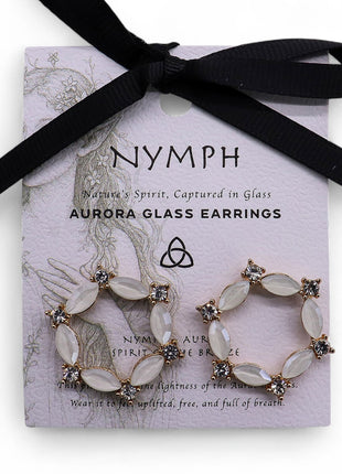 Pearl - Vintage Glass - Loop - Earrings