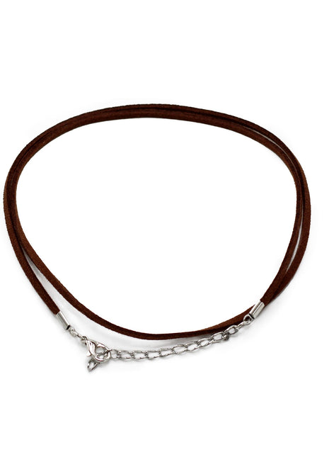 Packs Faux Suede Pendant Cords -  2.5mm x 55cm - Dark Brown A010