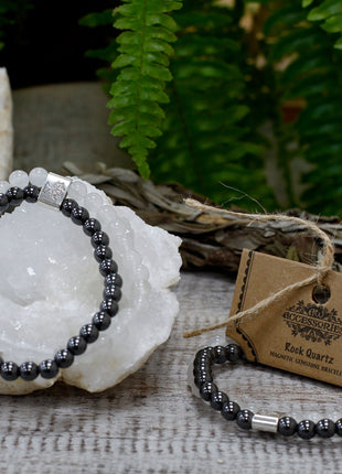 Magnetic Gemstone Bracelet - Rock Quartz