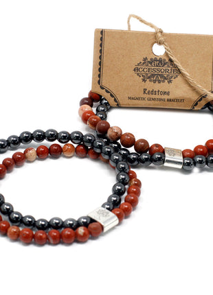 Magnetic Gemstone Bracelet - Redstone
