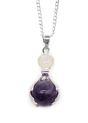 Gemstone Healing Hands Pendant - Amethyst