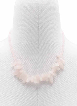 Longstone Gem Necklace - Rose Quartz