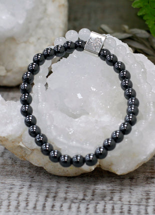 Magnetic Gemstone Bracelet - Rock Quartz