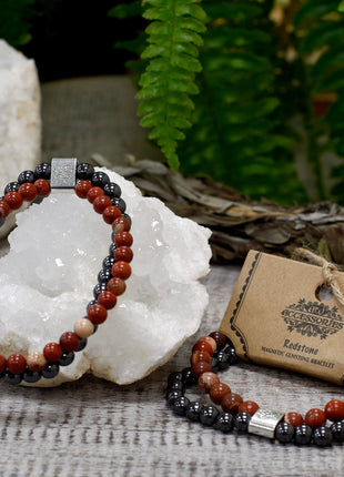 Magnetic Gemstone Bracelet - Redstone