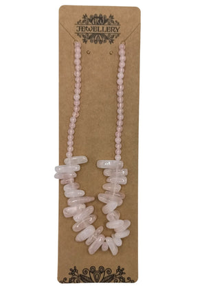Longstone Gem Necklace - Rose Quartz