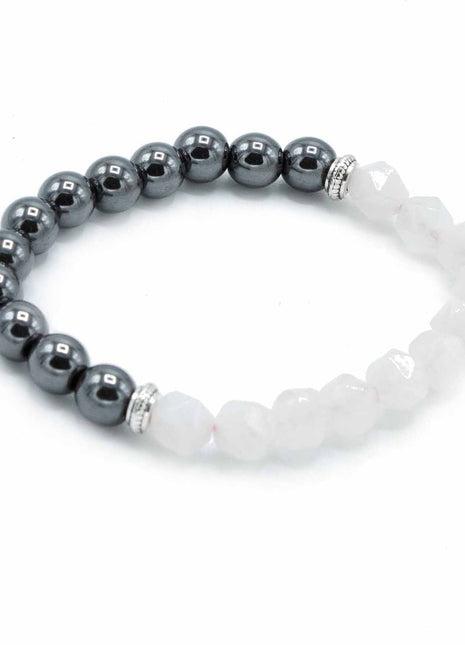 Faceted Gemstone Bracelet - Magnetc Rose Quatz