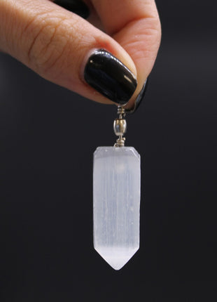 Selenite Obelix Pendent