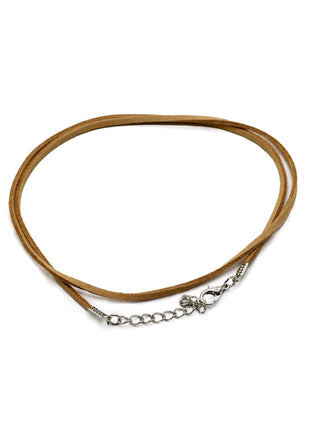 Packs Faux Suede Pendant Cords -  2.5mm x 55cm - Tan A120