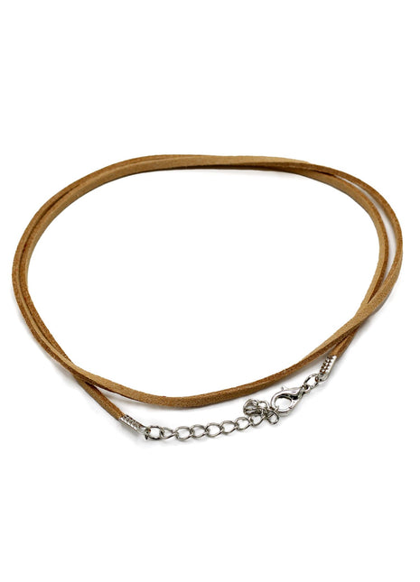 Packs Faux Suede Pendant Cords -  2.5mm x 55cm - Tan A120