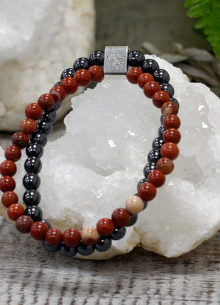 Magnetic Gemstone Bracelet - Redstone