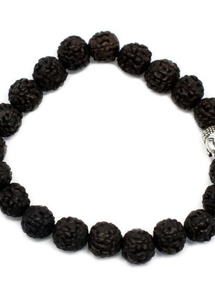 Rudraksha Buddah Bangle Mala - Dark
