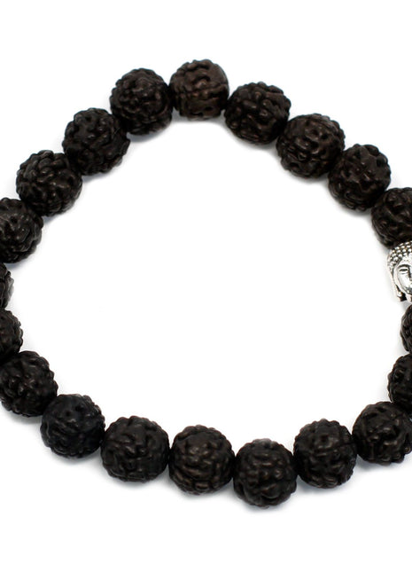 Rudraksha Buddah Bangle Mala - Dark