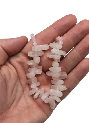 Longstone Gem Necklace - Rose Quartz