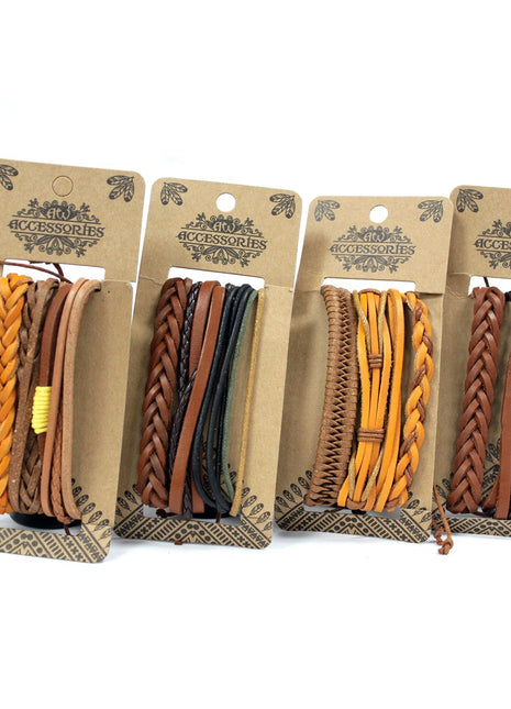 Mens Bracelet Sets - Tanned & Interesting (asst)