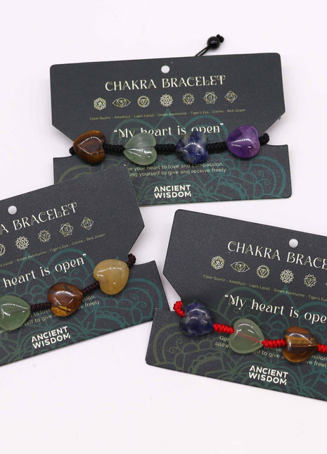 Chakra String Bracelets - Hearts