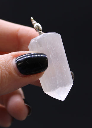 Selenite Obelix Pendent