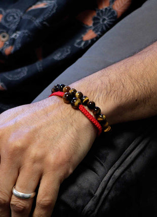 Gemstone Double Power Bracelets- Tiger Eye