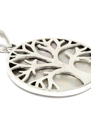Tree of Life Silver Pendent 30mm - Mother of Pearl