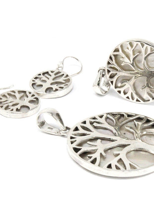 Tree of Life Silver Pendent 30mm - Mother of Pearl