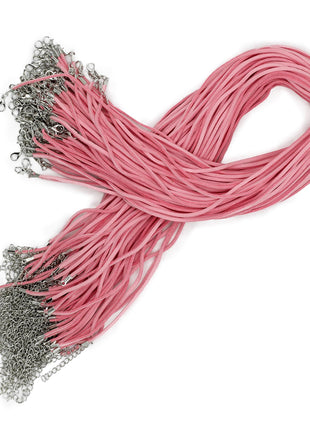 Packs Faux Suede Pendant Cords -  2.5mm x 55cm - Pink A064