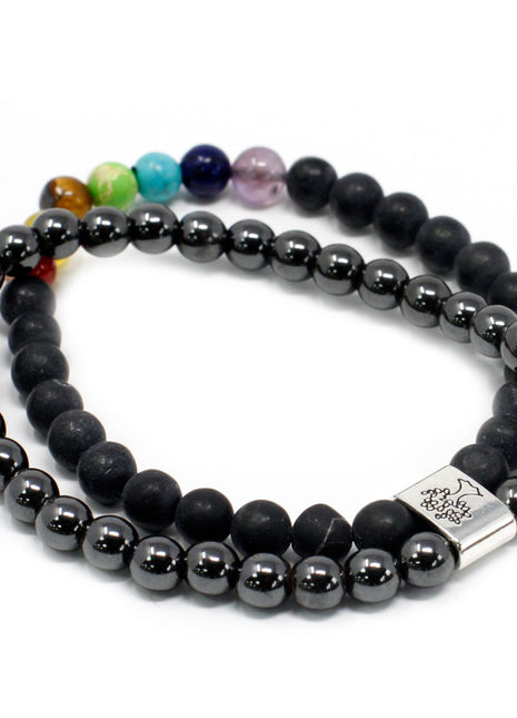 Magnetic Gemstone Bracelet - Black Stone Chakra