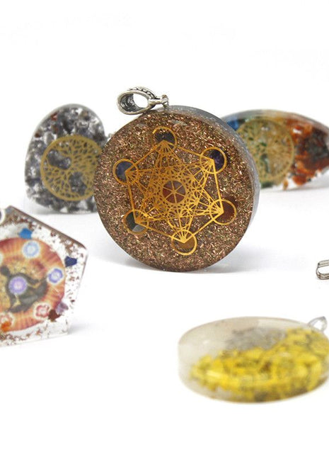 Orgonite Power Pendant - Greenstone Mandala