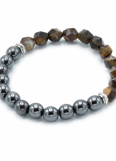 Faceted Gemstone Bracelet - Magnetic Tiger Eye