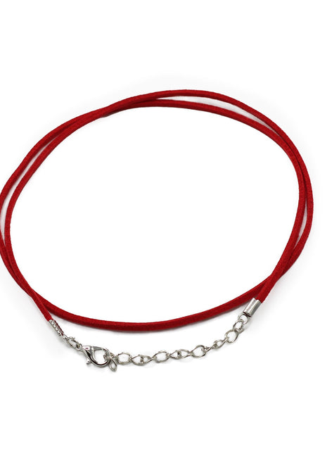 Packs Faux Suede Pendant Cords -  2.5mm x 55cm - Red A056
