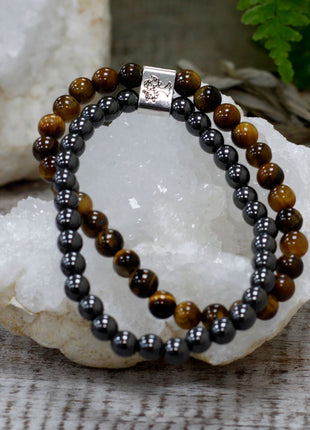Magnetic Gemstone Bracelet - Tiger Eye