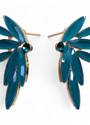 Teal Green - Vintage Glass - Faries - Earrings