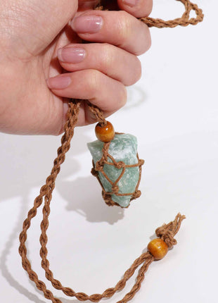 Crystal Gemstone Necklace Cord 45cm/18inch - Brown