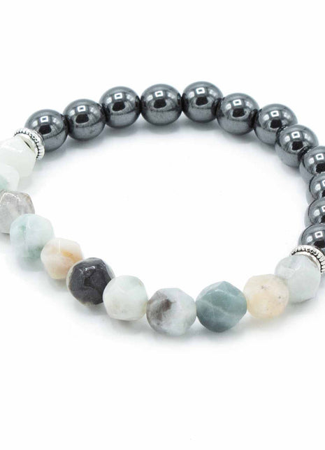 Faceted Gemstone Bracelet - Magnetic Mountain Jade