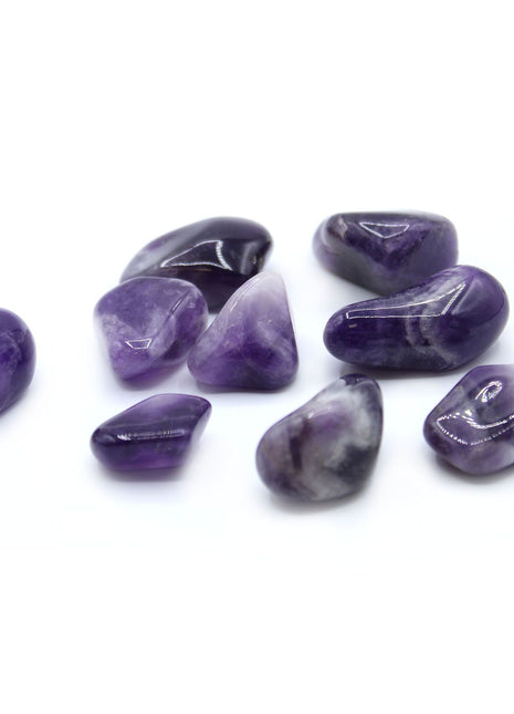 Pack of 24 L Tumble Stone - Amethyst Banded